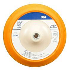 3M Stikit soft disc backup pad, 8-inch (20.32 cm) for sanding and polishing, designed for use with 3M abrasives.