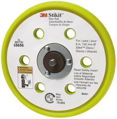 3M 05656 backup pads Stikit 0 low profile 6x6 inches for sanding and polishing applications.