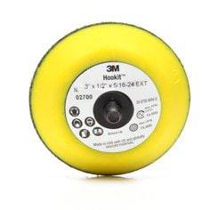 3M Hookit Disc Pad AB02700, 3-inch backup pad with 5/16-24 external threading for sanding and polishing applications.