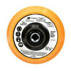 3M Finesse-It Hookit Disc Pad for backup polishing, 5-inch diameter with 5/8-11 internal thread, used for auto detailing and finishing.