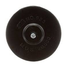 3M Scotch-Brite Backup Pads 923, 3-inch diameter with 1/4-inch shank, used for power polishing and surface finishing.