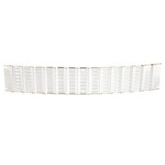 3M Diamond Grade LDS-W346-50 white linear delineation panels on barricades, measuring 34 x 6 inches for traffic safety.