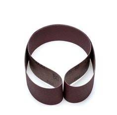 3M AB26562 2-inch x 48-inch sanding belt with 80 grit aluminum oxide, heavy cotton backing, used for bench top grinding.