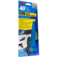 3M 31570-6 - Blue Sandpaper 40 Grit - 3.66 Inch x 9 Inch 7100227379 - eGrimesDirect