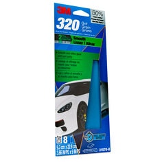 3M 31578-8 - Blue Sandpaper 320 Grit - 3.66 Inch x 9 Inch 7100227047 - eGrimesDirect