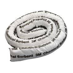 3M P-208 Chemical Sorbent Mini-Boom, small spill containment booms, yellow absorbent boom for chemical spills