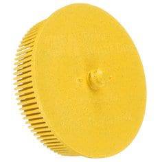3M Scotch-Brite Roloc Bristle Disc 3-inch tapered medium grit abrasive disc for grinding and surface finishing.