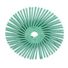 3M Scotch-Brite SB24279 radial bristle disc, 3-inch diameter, 50 grit, used for surface finishing and cleaning.