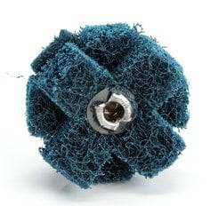 3M Buff &amp; Blend Cross Buff HS 725005, medium abrasive, 1.5 x 0.5 inch, 3-ply, for polishing and blending applications.