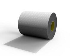 Clear 3M Bumpon resilient rollstock SJ5632, 4.5-inch x 72 yards, durable adhesive bumpers for surface protection and cushioning.