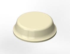 3M Bumpon SJ5012-WHT white bumpers buttons, adhesive-backed rubber bumpers for cushioning and protection on surfaces.