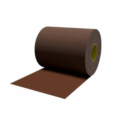3M Bumpon SJ5816-9X36-BRN resilient brown rollstock bumper strips, 9 inches by 36 yards, flexible and durable for cushioning.