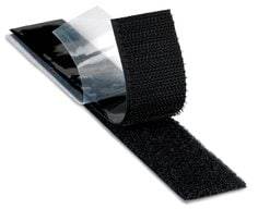 3M SJ3522 black hook bumpons in 2-inch by 50-yard bulk roll, flexible adhesive pads for cushioning and protection.