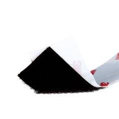 3M SJ3527N black loop bumpers, 3/4 inch x 50 yards, flexible rubber bump-ons for furniture and equipment.