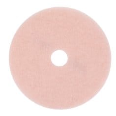 3M F-3600-PNK-17 Eraser Burnishing Pad for polishing and finishing surfaces, shown in a close-up image.