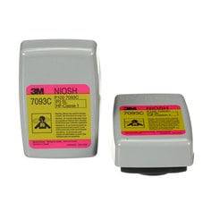 3M 7093CB Hy Disc Rollogen fluoride cartridge filter P100 for respiratory protection and air filtration.