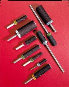 3M AB14027 Cartridge Roll, 80 grit, aluminum oxide, 1/2 x 1-1/2 x 1/8 inches, durable abrasive for grinding and finishing.