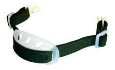 Set of 24 green 3M elastic chin straps for safety helmets, designed for secure fit and comfort.
