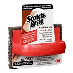 3M H-9537-4X6X3 griddle scrubber pack of four, heavy-duty cleaner for grills and cooking surfaces, durable stainless steel bristles