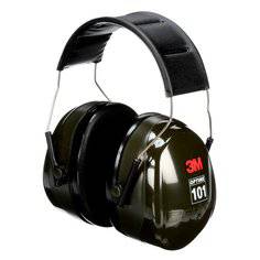 Black 3M Peltor H7A Optime 101 over-the-head communication earmuffs with cushioned ear cups and adjustable headband.