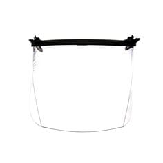 3M Peltor V4F clear polycarbonate multivisor system for communications, with protective visor and adjustable headgear.