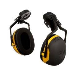 3M Peltor X2P5E - Hard Hat Attached Electrically insulated Earmuffs (Black/Yellow) 7100097448 - eGrimesDirect