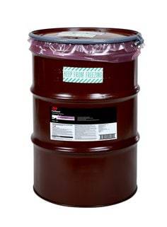 3M Fastbond 2000NF contact adhesive in neutral, 5-gallon pail, showing the label and container for industrial bonding applications.