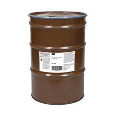 3M Scotch-Weld neoprene contact adhesive in light yellow, 54-gallon open-head drum with liner, used for industrial bonding applications.