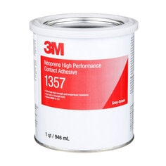 3M Scotch-Weld 1357-1QT-GRY - Neoprene High Performance Contact Adhesive 1357 in Green 1 Quart (0.95 L) 7000046324 - eGrimesDirect