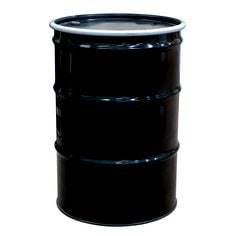 3M Scotch-Weld 1357-54GAL-YLW neoprene high-performance contact adhesive in yellow, shown in a large 54-gallon container.