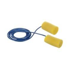 3M E-A-Rsoft Classic Plus corded earplugs with soft foam tips for hearing protection and noise reduction.