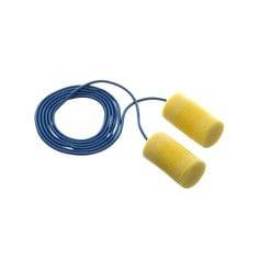3M E-A-Rsoft Classic Plus metal detectable yellow corded earplugs for enhanced hearing protection and safety in industrial environments.