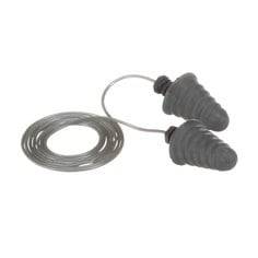 3M E-A-Rsoft Skull Screws corded earplugs in grey, designed for hearing protection and noise reduction.