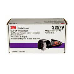 3M 33579 3-inch cut-off wheel tool for grinding and cutting metal and masonry surfaces.