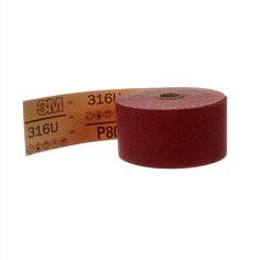 3M 01688 aluminum oxide sanding roll, 2-3/4 inch x 25 yards, 80 grit with Stikit attachment for cutting and sanding applications.