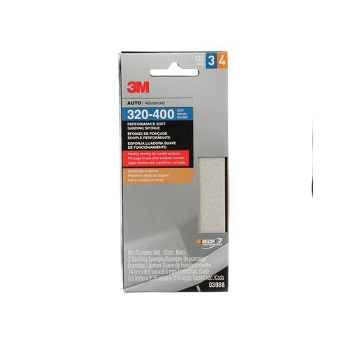 3M 03088C - Soft Sanding Sponge 320-400 Grit 7100187007 - eGrimesDirect
