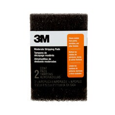 3M 10112NA - 3M Heavy Duty Stripping Pads 3-3/4 in x 6 in x 7/16 in 2/Pack 3M 7010290303 7010290303 - eGrimesDirect