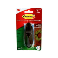 3M 17083BZ-AW-EF - Command Large Outdoor Designer Hook, 17083Bz-Awef, Metallic Bronze 17083Bz-Aw-Ef 7100076488 - eGrimesDirect
