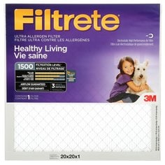 3M 2002DC-6-C - Filtrete Healthy Living Ultra Allergen Filter MPR 1500 20 in x 20 in x 1 in (51cm x 51 cm x 2.5 cm) 1 per pack 3M 7100038776 7100038776 - eGrimesDirect