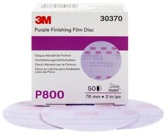3M 30370 - 3M 3INx800-grit Hookit Purple Finishing Aluminum Oxide Film Abrasive Disc 260L 3M 7100122788 7100122788 - eGrimesDirect
