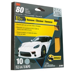 3M 31451 - 3M Sanding Discs with Stikit Attachment 80 Grit 6 in 10 Discs/Pack 10 Packs/Case 3M 7010363234 7010363234 - eGrimesDirect