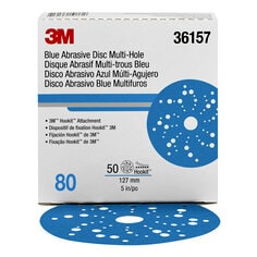 3M 36157 - 3M Hookit Blue Abrasive Disc 321U 80 5 in (127 mm) 3M 7100090975 7100090975 - eGrimesDirect