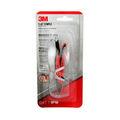 3M 47010H1-DC - 3M Flat Temple Safety Eyewear Black & Red Frame Clear Lens 6/Case 3M 7100166596 7100166596 - eGrimesDirect