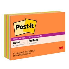 3M 6445-SSP - Post-it Super Sticky Notes Energy Boost Collection 6 in x 4 in (15 cm x 10 cm) 45 Sheets/Pad 8 Pads/Pack 3M 7100230035 7100230035 - eGrimesDirect