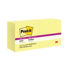 3M 654-12SSCY - Post-it Super Sticky Recycled Notes Canary Yellow 3 in x 3 in 90 Sheets/Pad 12 Pads/Pack 3M 7100230105 7100230105 - eGrimesDirect