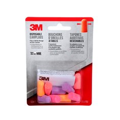 3M 92050H4-DC - 3M Disposable Earplugs 92050H4-DC-R 32 dB NRR Assorted Colours 4 Pairs/Pack 8 Packs/Case 3M 7100166164 7100166164 - eGrimesDirect