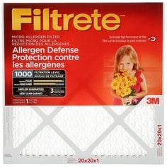 3M 9802DC-2PK - Filtrete Allergen Defense Micro Allergen Filter MPR 1000 20 in x 20 in x 1 in 2 per pack 3M 7100036378 7100036378 - eGrimesDirect
