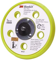 3M AB05855 - 3M Hookit Dust Free Low Profile Backup Pad, 05855, 5 in x 3/8 in, 5/16-24 ext 3M AB05855 7100042434 - eGrimesDirect