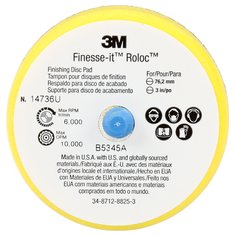 3M AB14736 - 3M Finesse-it Roloc Finishing Disc Pad 14736U, 3 in Firm, 12 per case 3M AB14736 7000000573 - eGrimesDirect