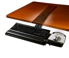 3M AKT180LE - Sit/Stand Easy Adjust Keyboard Tray with Adjustable Keyboard and Mouse Platform, 23 in Track, 7100156036 - eGrimesDirect